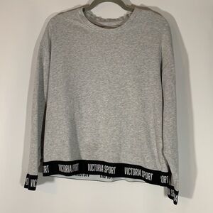 Victoria Sport Grey Bottom Elastic Sweater Top